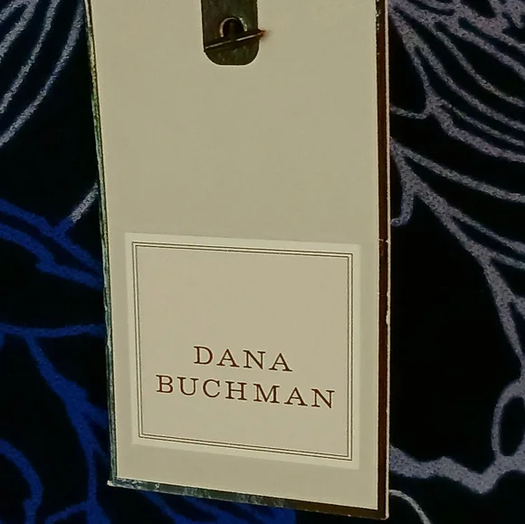 NWT~DANA BUCHMAN~ Blue Floral Dress - Picture 4 of 9